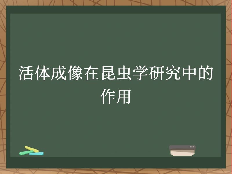 活体成像在昆虫学研究中的作用